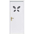 Diseño de flores blanco clásico puerta de madera sólida